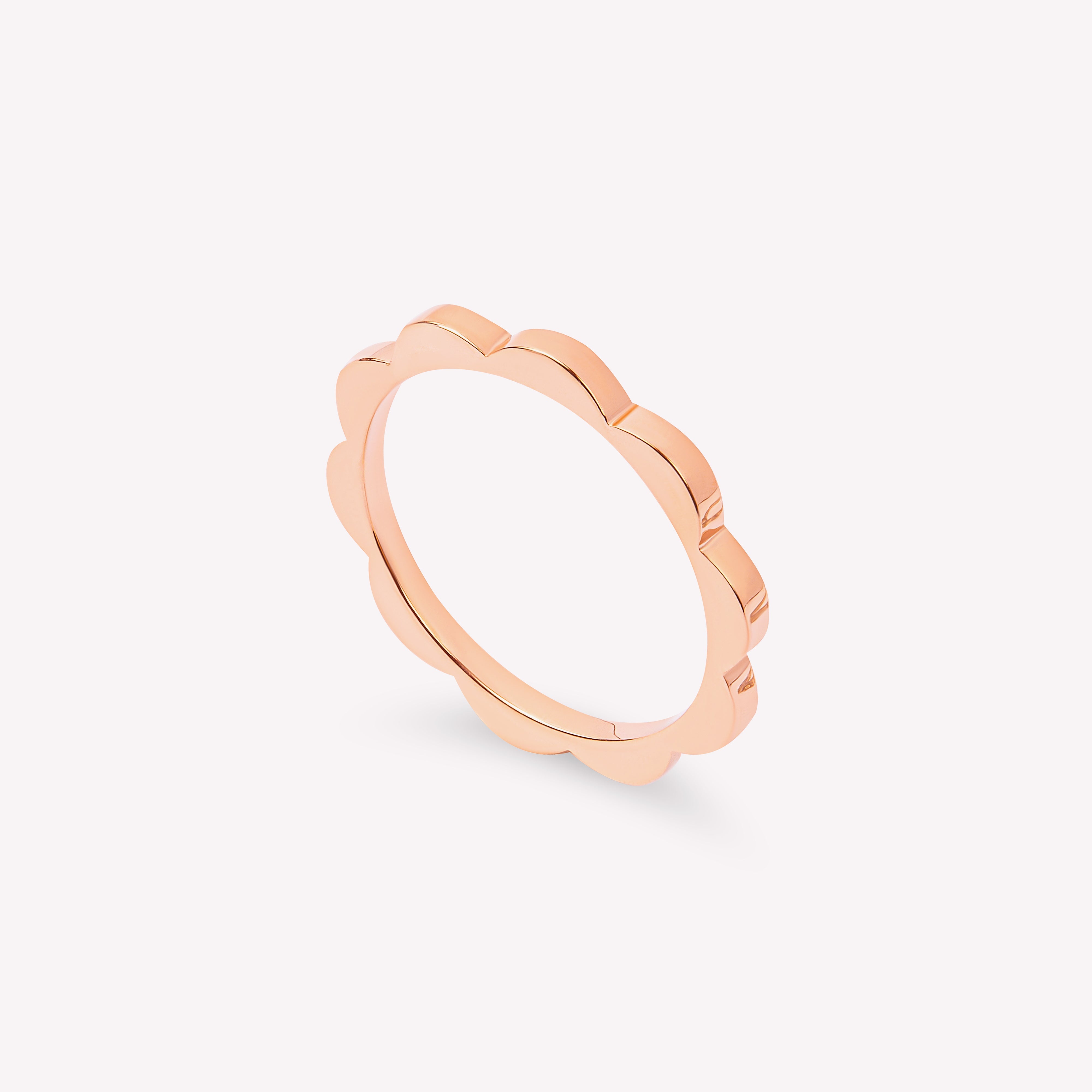 La Vague - Bague en or rose
