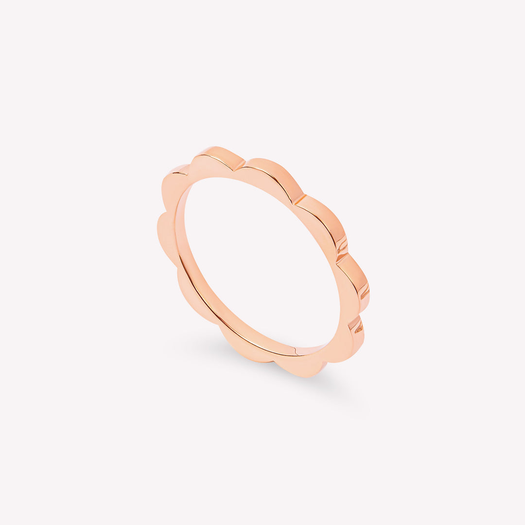 La Vague - Bague en or rose