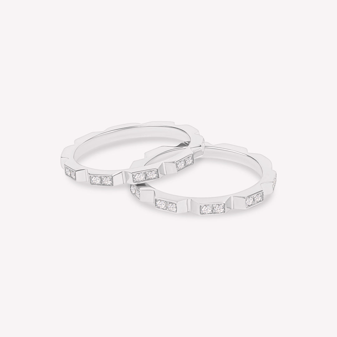 Alliance carrée en or 18 carats et diamants – Modèle homme