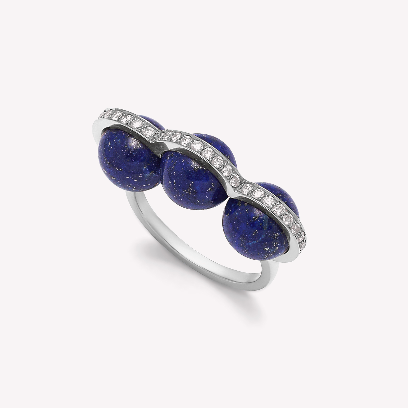 La Réserve - Bague en or jaune, diamants et lapis lazuli