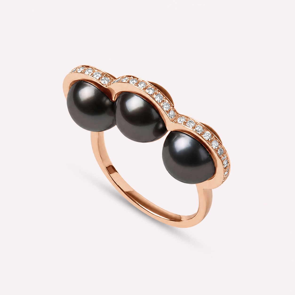 La Réserve - Bague en or gris, diamants et Perles de Tahiti