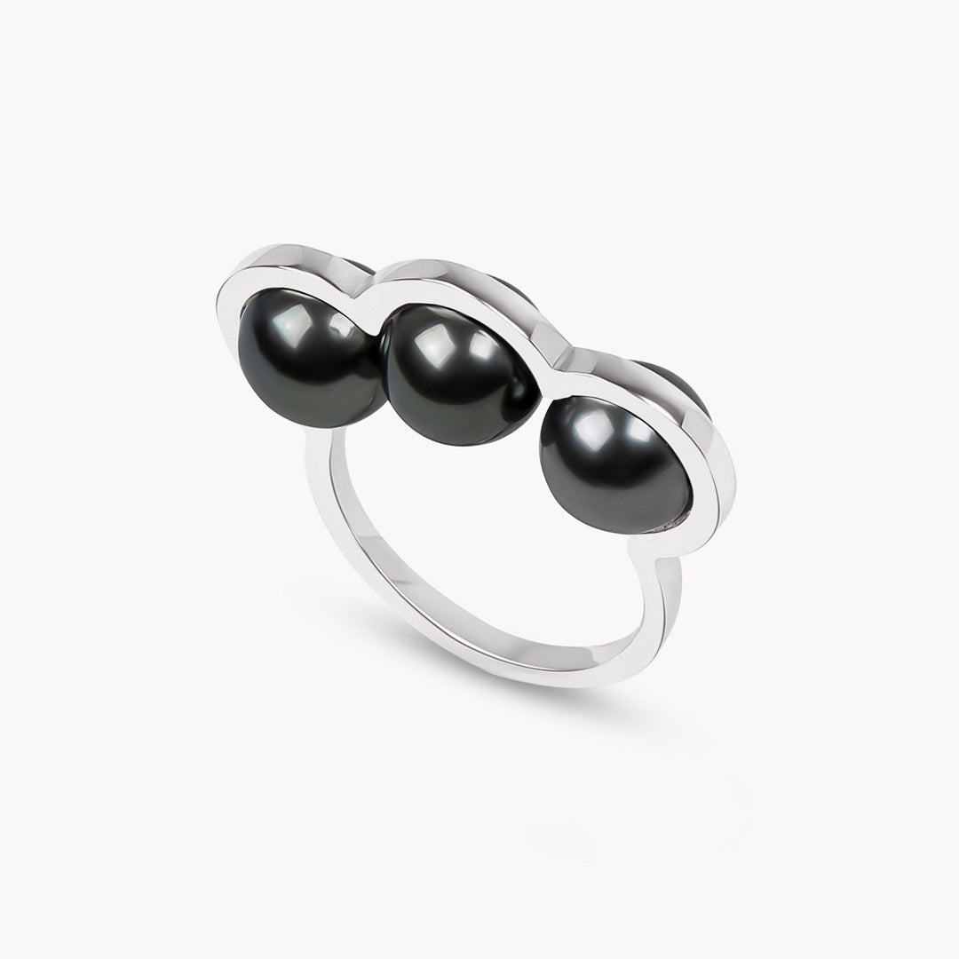 La Réserve - Bague en or rose et perles de Tahiti