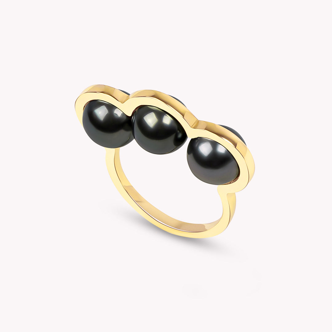 La Réserve - Bague en or rose et perles de Tahiti