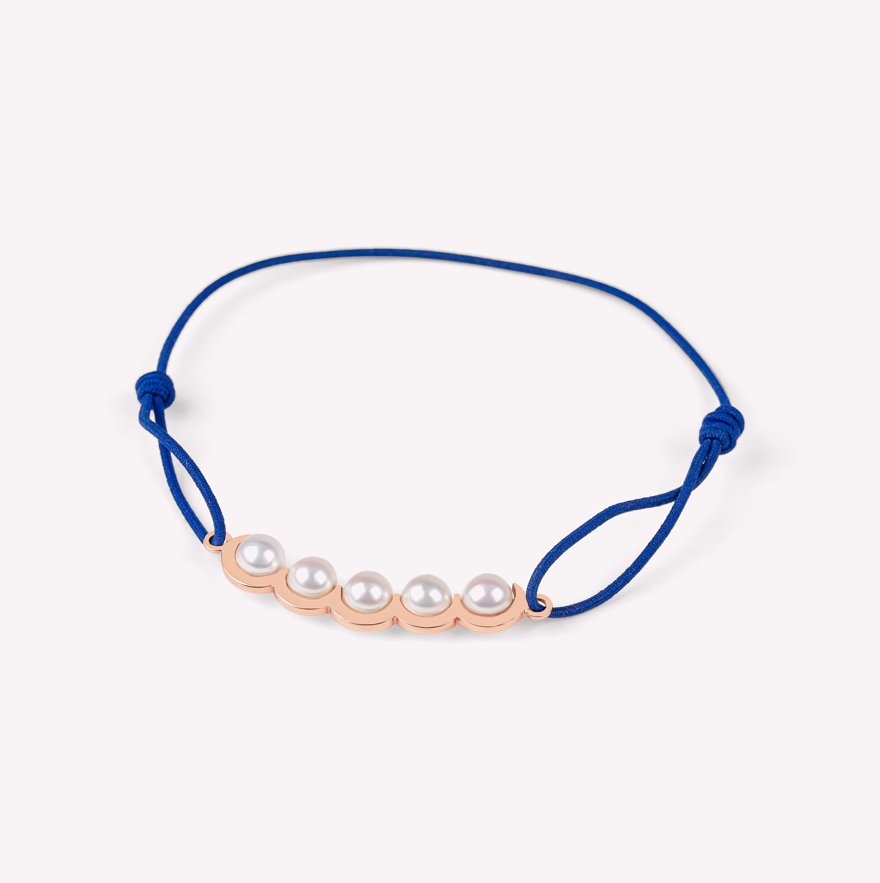 Coco Beach - Lien en or rose et perles blanches
