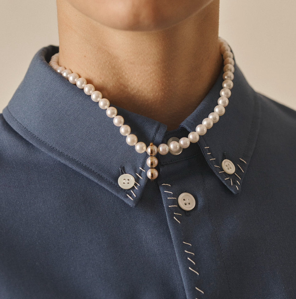 La Réserve - Collier de perles en or jaune
