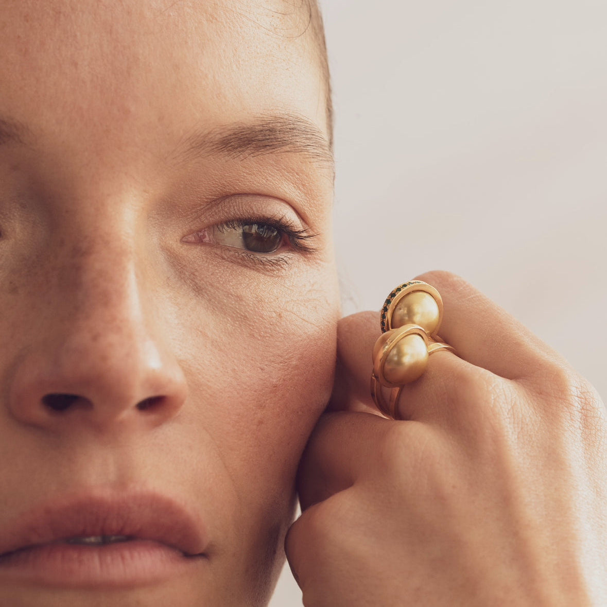 Le Plongeoir - Bague en or jaune et perle gold