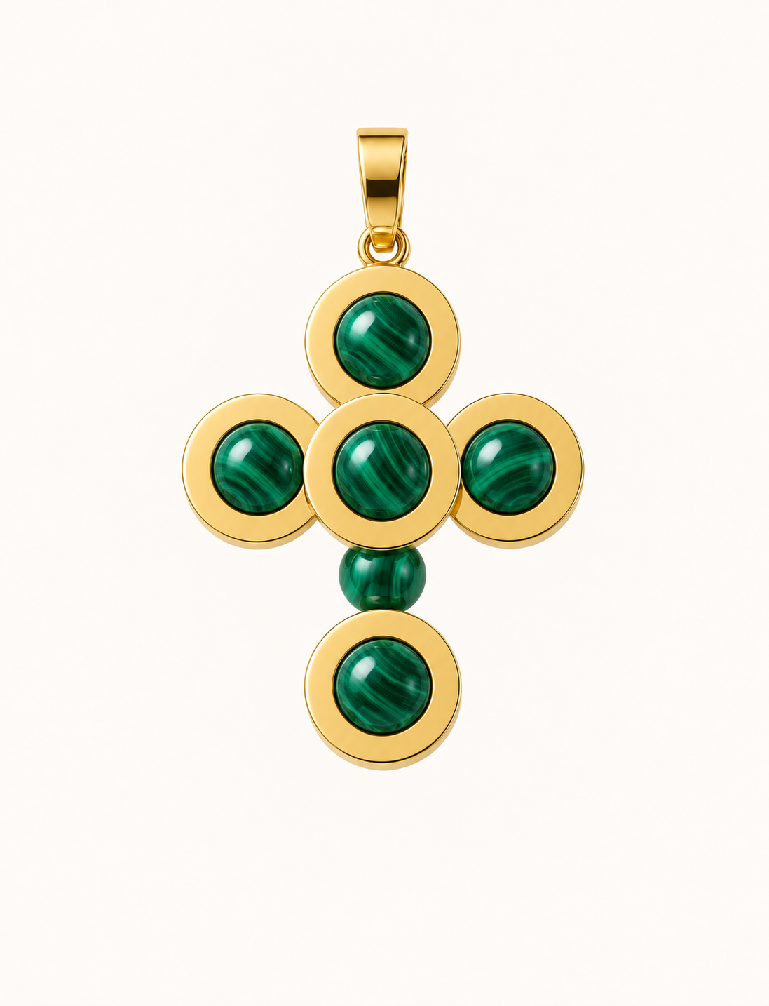 Pendentif Croix Moi en or et perles de culture