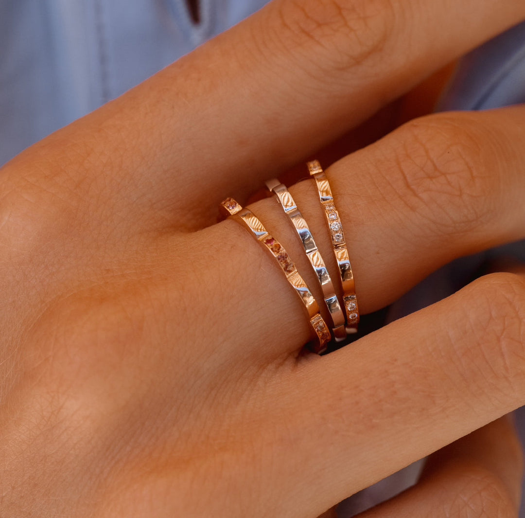 La Vague - Bague en or rose