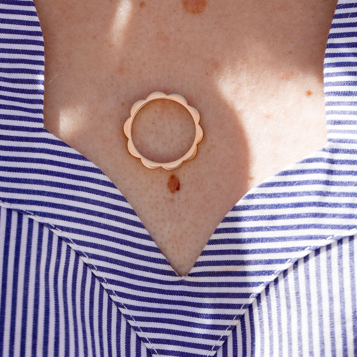 La Vague - Bague en or rose