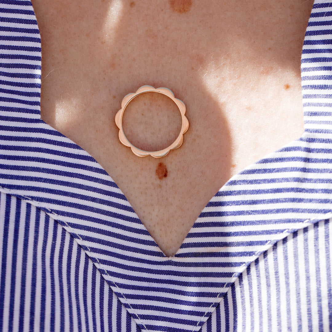 La vague - bague or rose