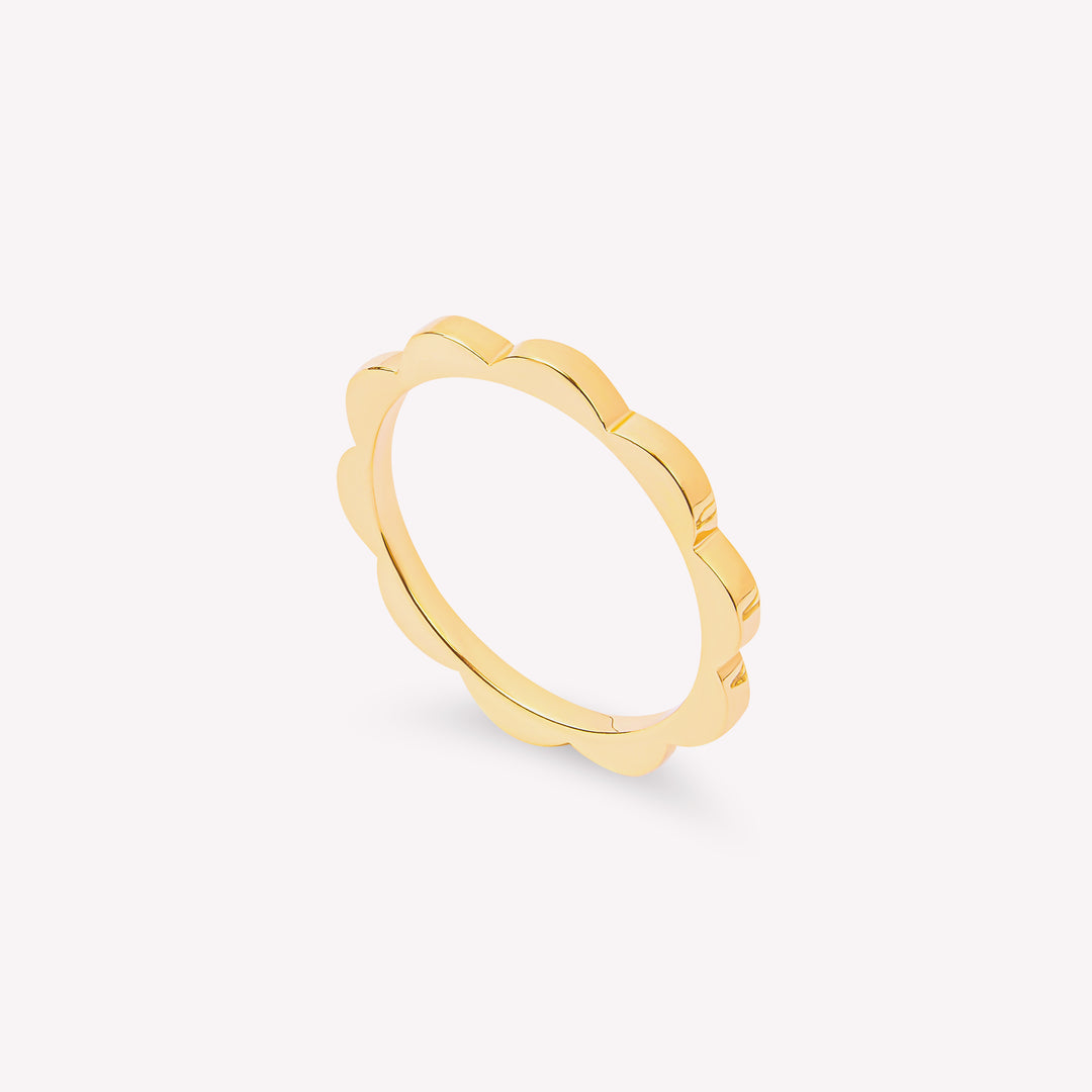 La Vague - Bague en or jaune