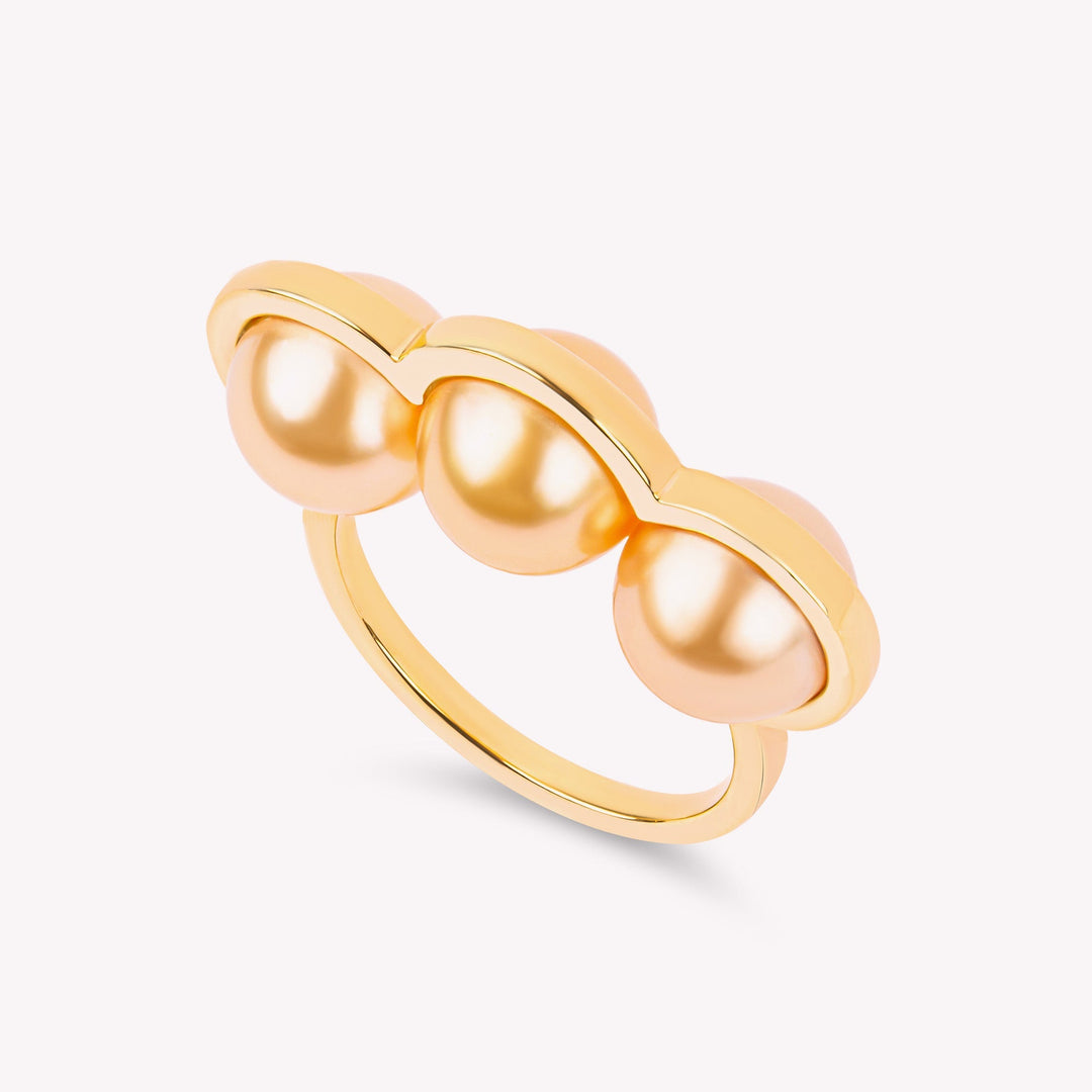 La Réserve - Bague en or jaune et perles gold
