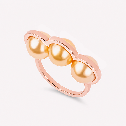 La Réserve - Bague en or jaune et perles gold