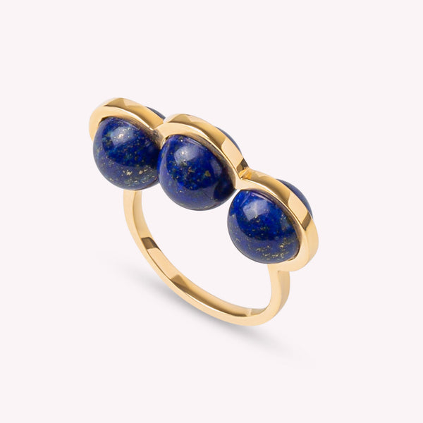 La Réserve - Bague en or jaune et lapis lazuli