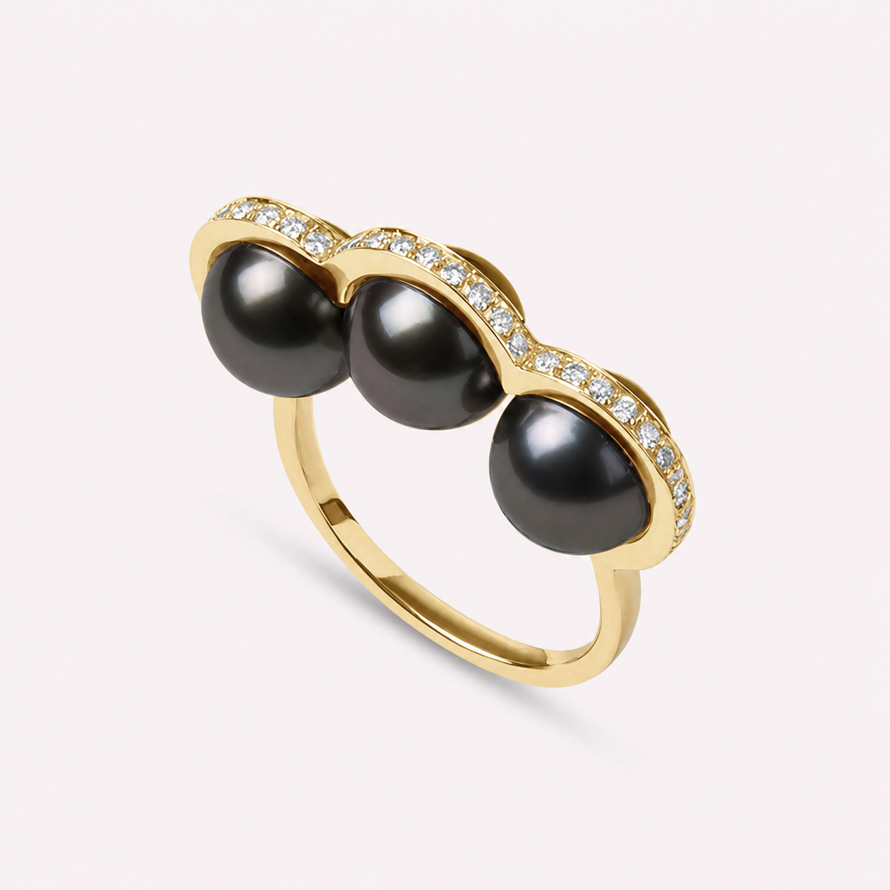 La Réserve - Bague en or gris, diamants et Perles de Tahiti
