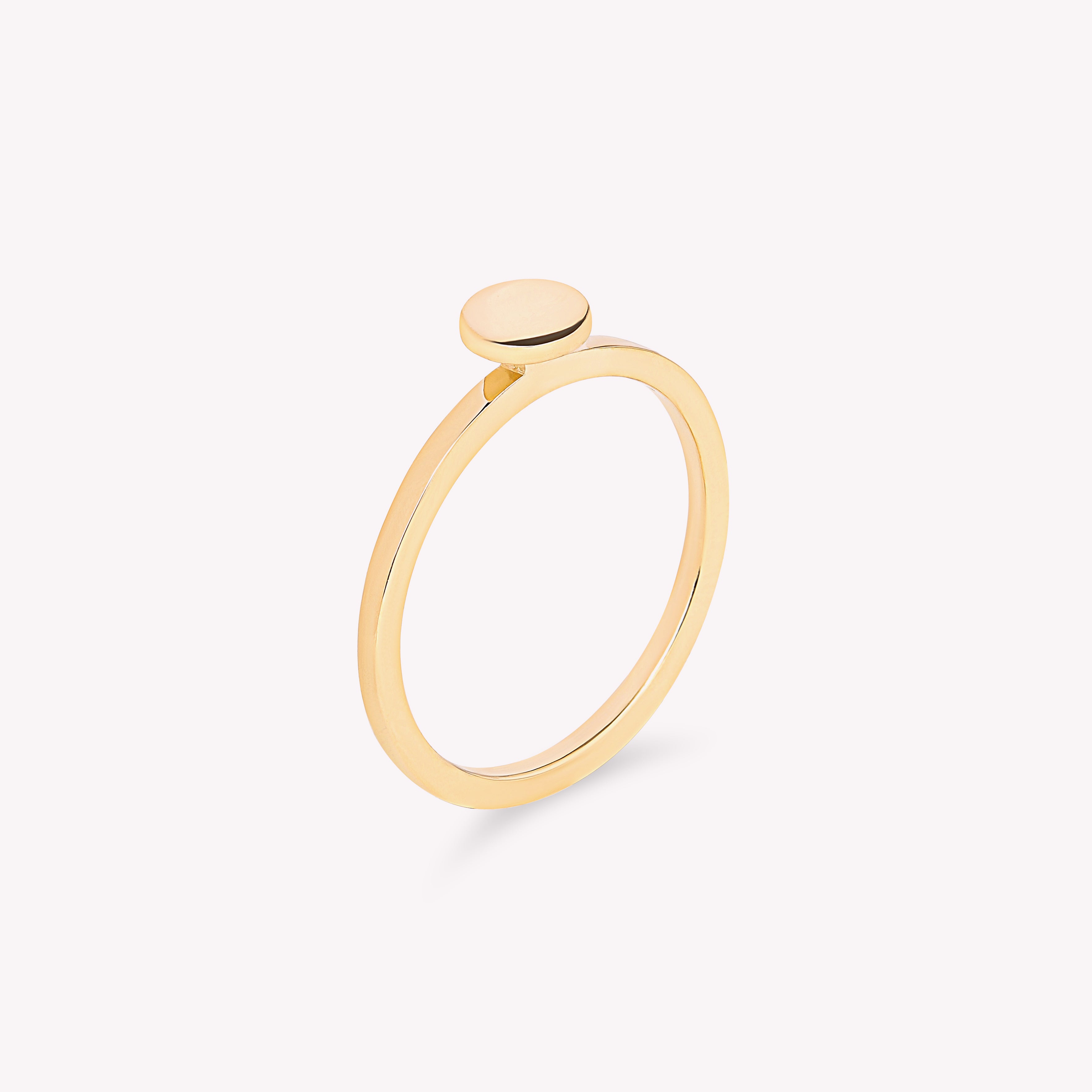 Pinède – Les Mugo – Bague pastille en or jaune