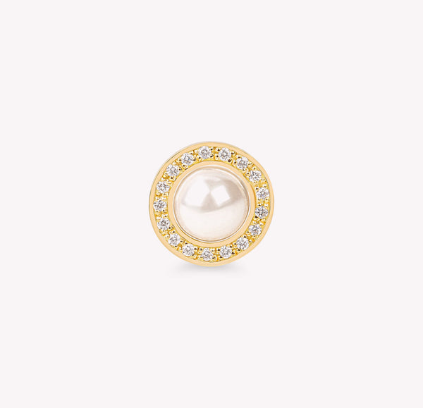 1928 - Puce d'oreille en or, diamants et perle