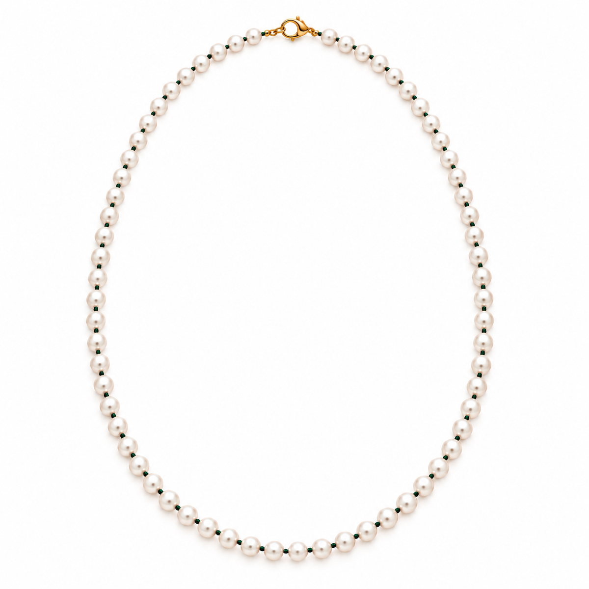 Collier de perles de culture blanches 5mm Noeuds de couleur