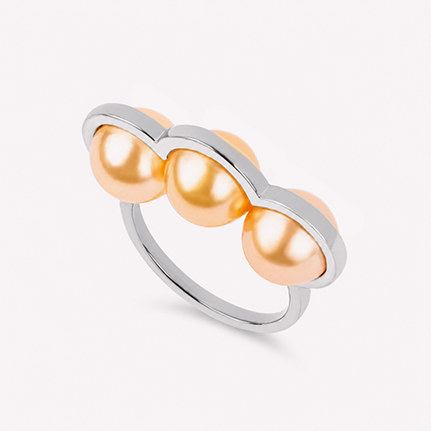 La Réserve - Bague en or jaune et perles gold