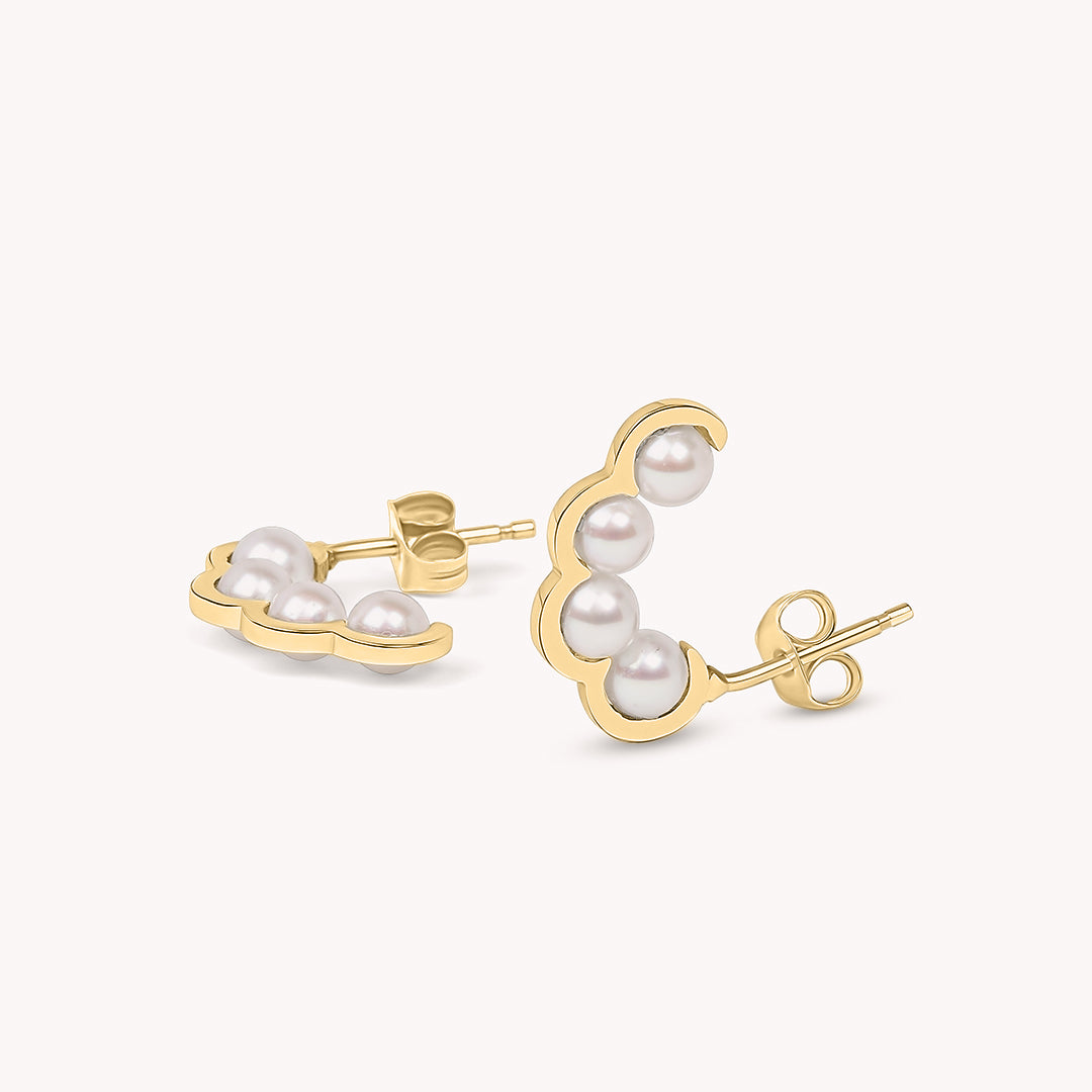 Coco Beach – Boucle d’oreille en or et perle de culture blanche – Vendue à l’unité