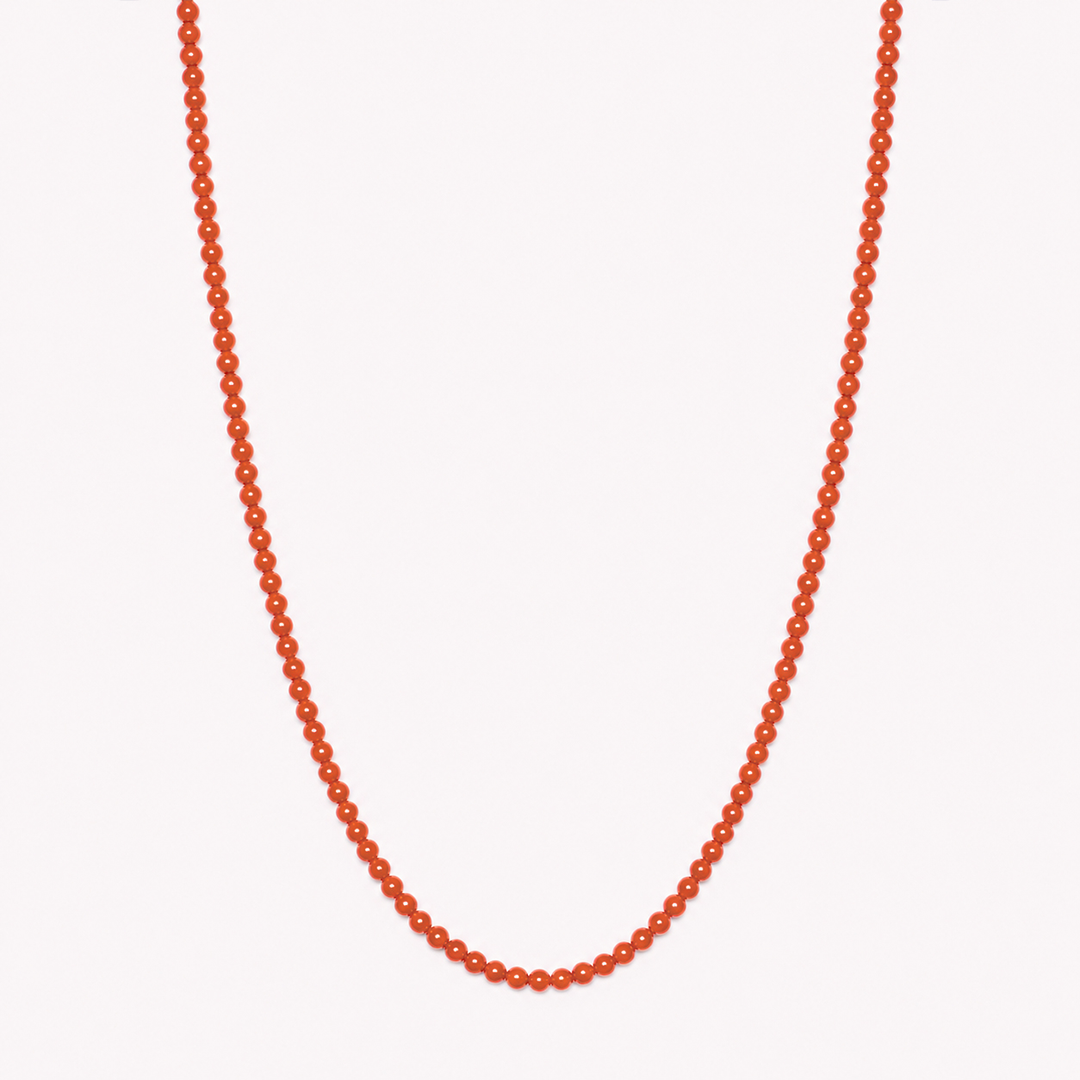 Collier de perles corail