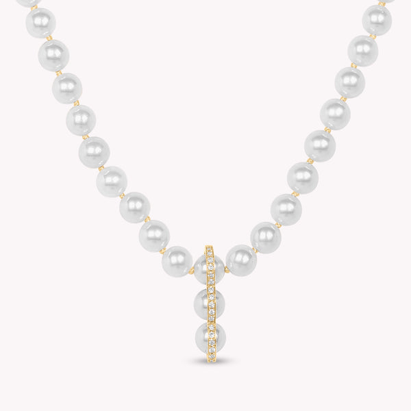 La Réserve – Collier de perles en or jaune et diamants